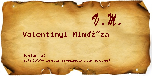 Valentinyi Mimóza névjegykártya